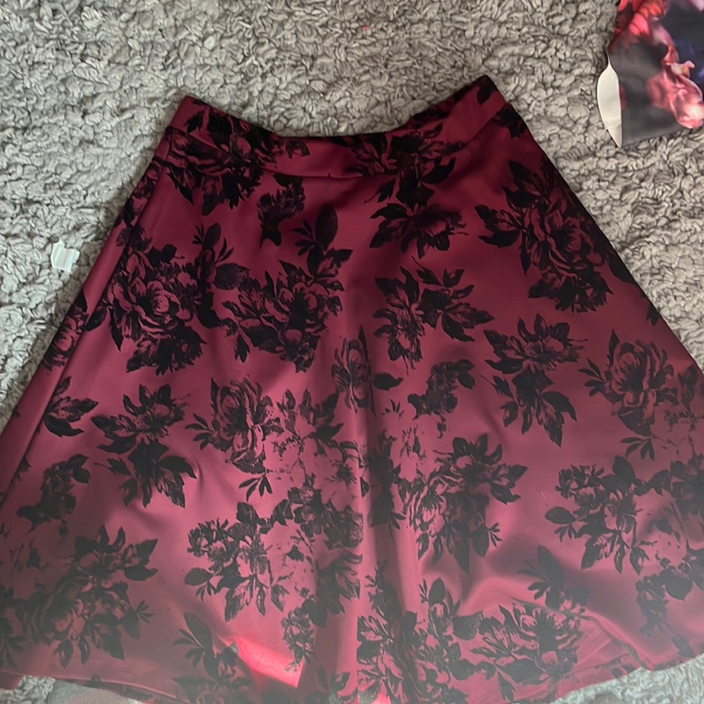 Burgundy skirt